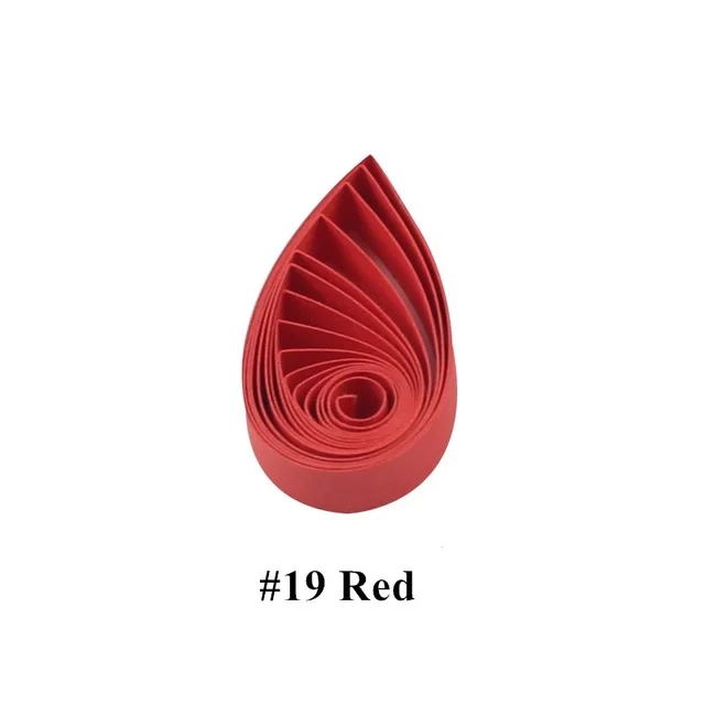 Quilled Paper Monochrome Rolled Origami Strip Art Pure Color Red - Shop at LoveMi