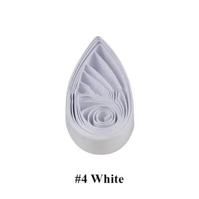 Quilled Paper Monochrome Rolled Origami Strip Art Pure Color White - Shop at LoveMi