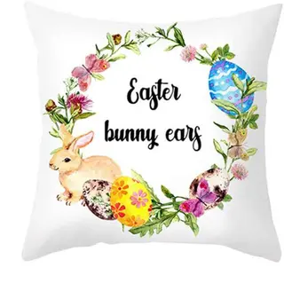 Living Room Sofa Bed Easter Linen Throw Pillowcase - Color11 - View 1
