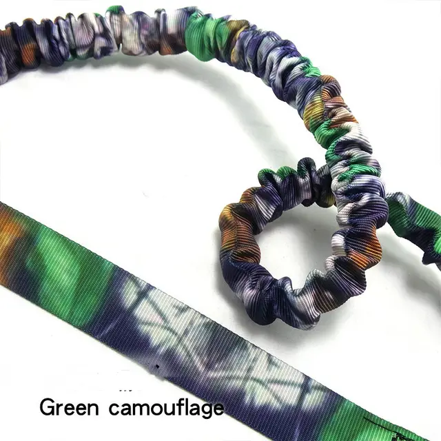 Camouflage Elastic Traction Leash Dog Pull Rope Outdoor Green Camouflage - Shop at LoveMi