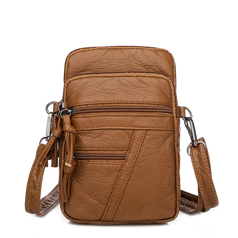 Women's Casual All match Outdoor One shoulder Messenger Leather Bag Brown - Shop at LoveMi