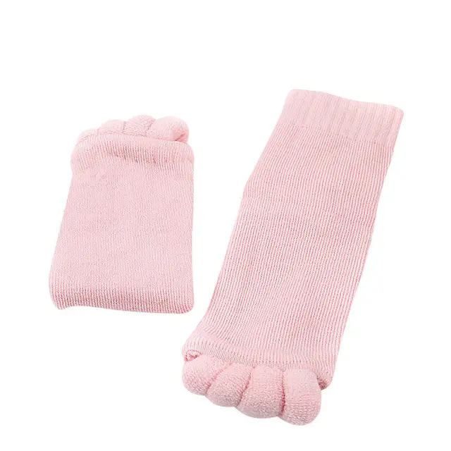 Comfortable Walking Yoga Socks With Split Toes Pink - Shop at LoveMi