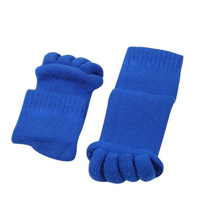 Comfortable Walking Yoga Socks With Split Toes Royal Blue - Shop at LoveMi