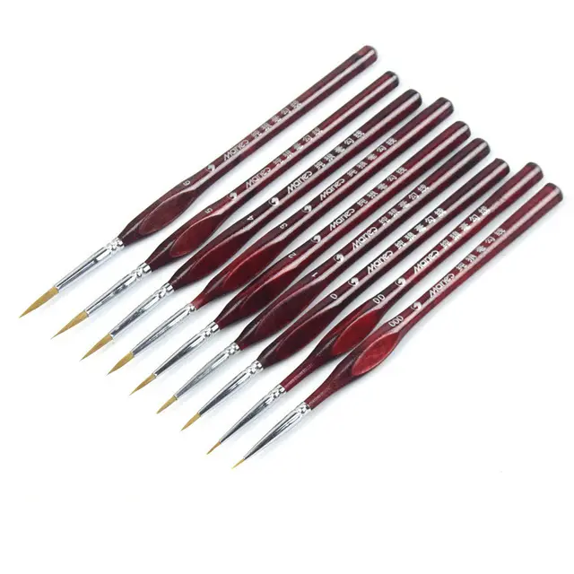 Watercolor painting stroke pointed nail pen 9Pcs - Shop at LoveMi