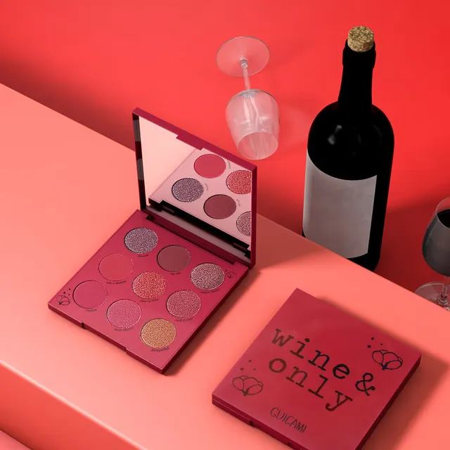 Chocolate Wine Red Wine Eyeshadow Palette Wine Red Mashed Potatoes Ninecolor Eyeshadow Palette - Shop at LoveMi