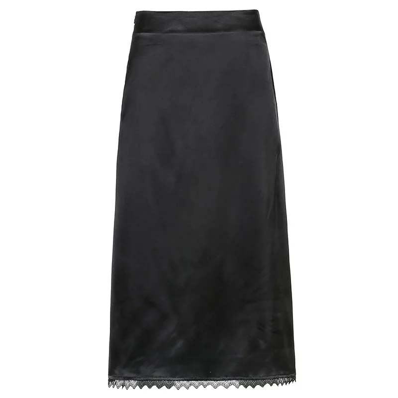 Women's Casual All-match High Waist Bag Hip Long Skirt - 10840Black