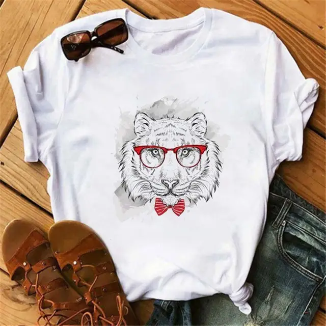 Advertising Shirt Thermal Transfer White Embryonic Short sleeved Round Neck G - Shop at LoveMi