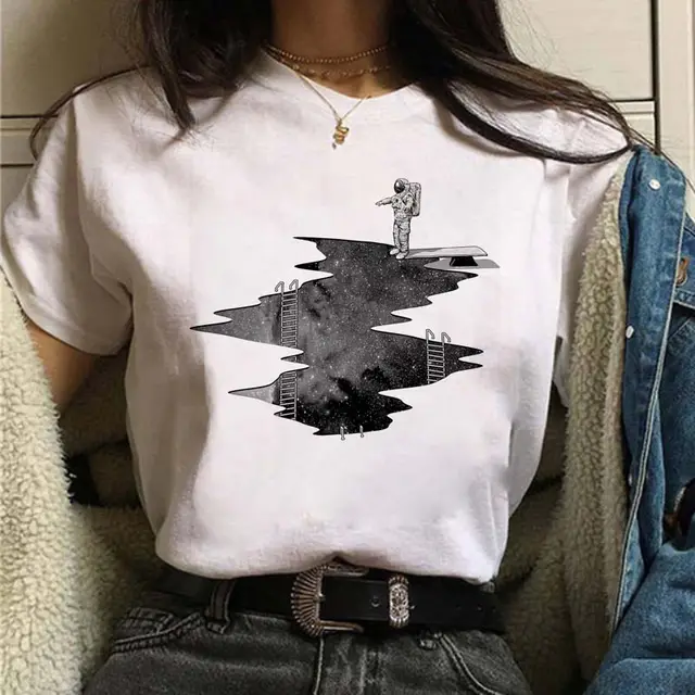 Creative Personality Printing Student Short Sleeve 31952White - Shop at LoveMi