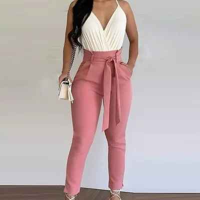 Two piece Suit With European And American Contrast Printing Odt0094 - Shop at LoveMi