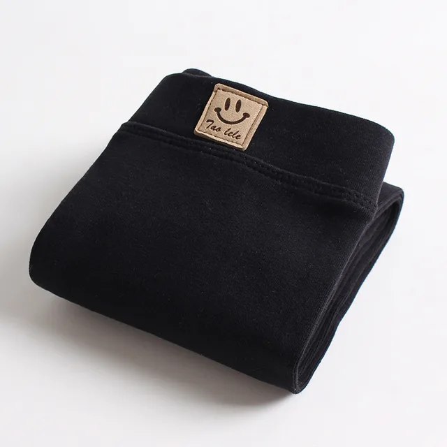 Big Girl's Leggings Spring And Autumn Thick Solid Color Black - Shop at LoveMi