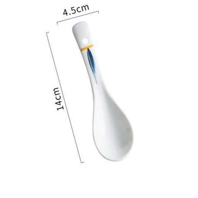 Japanese Style Creative Restaurant Home Ceramic Spoon - Shop at LoveMi