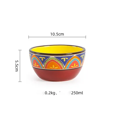 Ceramic Salad Pots And Bowls Hand painted Western Dishes 4Inch Bowl - Shop at LoveMi