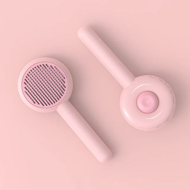 Donut Hair Removal Massage Needle Comb Pet Supplies Pink - Shop at LoveMi