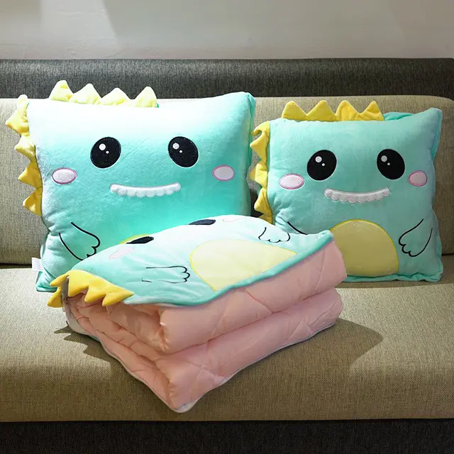 Pillow Quilt Dual use Office Nap Blanket Two in one Car Inner Cushion 11Color - Shop at LoveMi