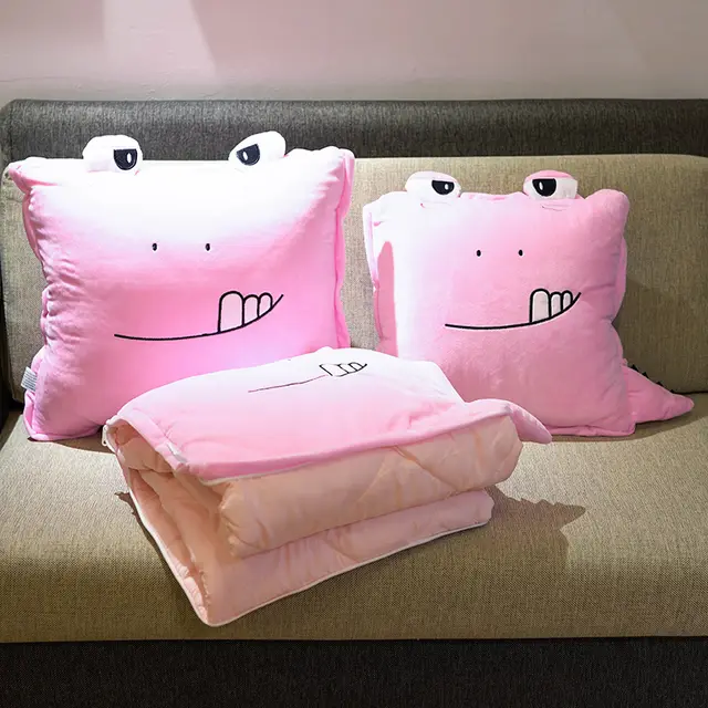 Pillow Quilt Dual use Office Nap Blanket Two in one Car Inner Cushion 4Color - Shop at LoveMi
