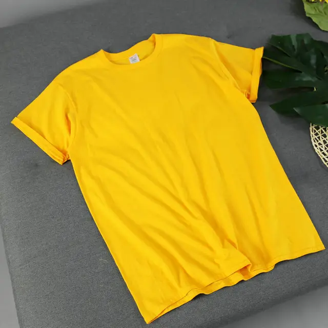 American Retro Loose Men's And Women's Solid Color Solid Color Bottoming Cotton Short sleeved Ginger - Shop at LoveMi