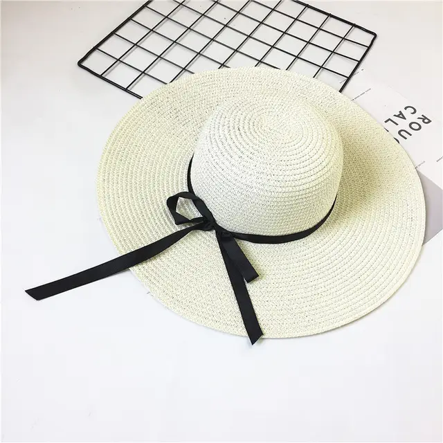Summer Sunshade Big brimmed Beach Hat White - Shop at LoveMi