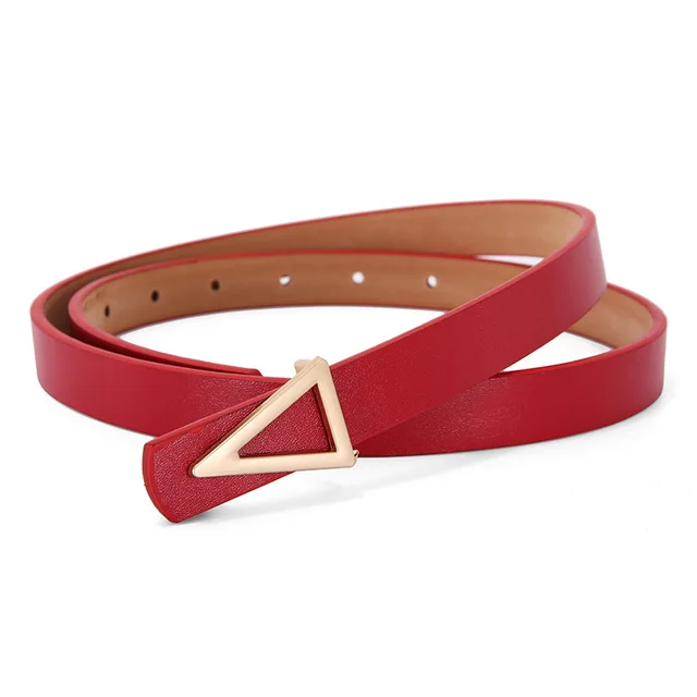 Ladies Fashion Dress Casual Jeans Belt Red - Shop at LoveMi