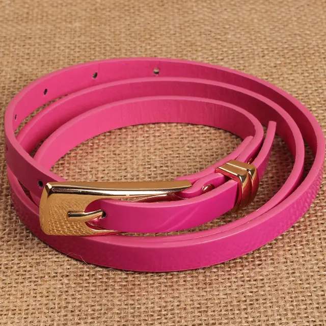 Women's Decorative Belt Candy Color One piece Dress With Rose Red - Shop at LoveMi