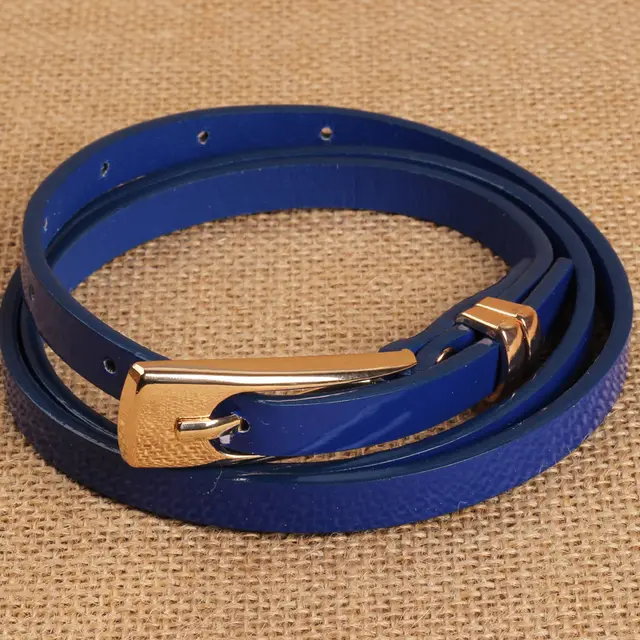 Women's Decorative Belt Candy Color One piece Dress With Sapphire - Shop at LoveMi