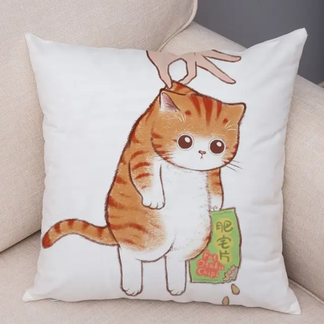 Straight Hair Printing Car Sofa Linen Pillowcase D - Shop at LoveMi