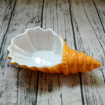 Creative Posed Irregular Tableware Conch Bowl Orange Conch - Shop at LoveMi
