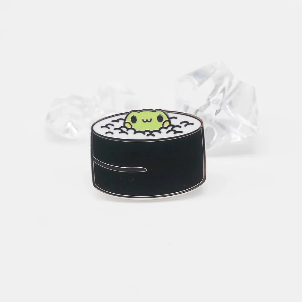Childlike Personality Japanese Frog Canned Metal Badge 1Pc - Shop at LoveMi