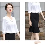 White Shirt And Black Skirt