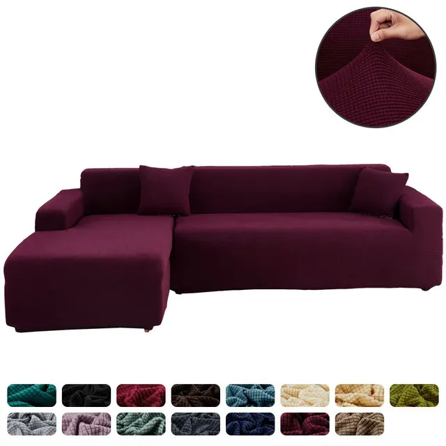 Sofa All inclusive Universal Cover Elastic Dark Purple - Shop at LoveMi