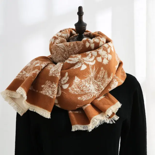 Super Fairy Cashmere Scarf Winter Lady Orange - Shop at LoveMi