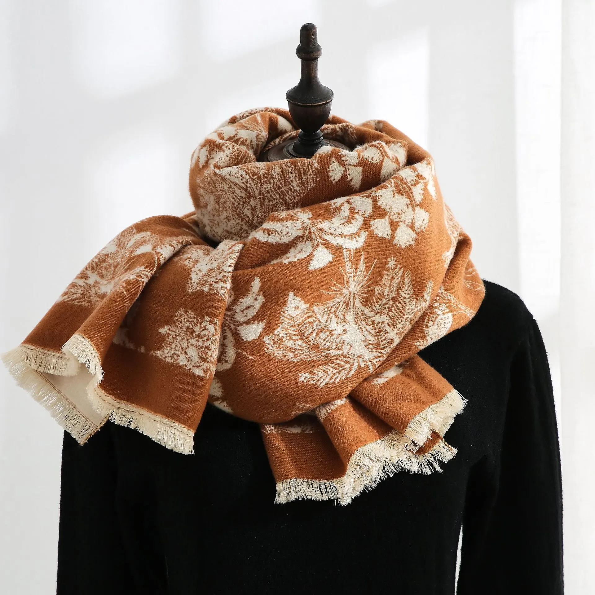 Super Fairy Cashmere Scarf Winter Lady - Orange