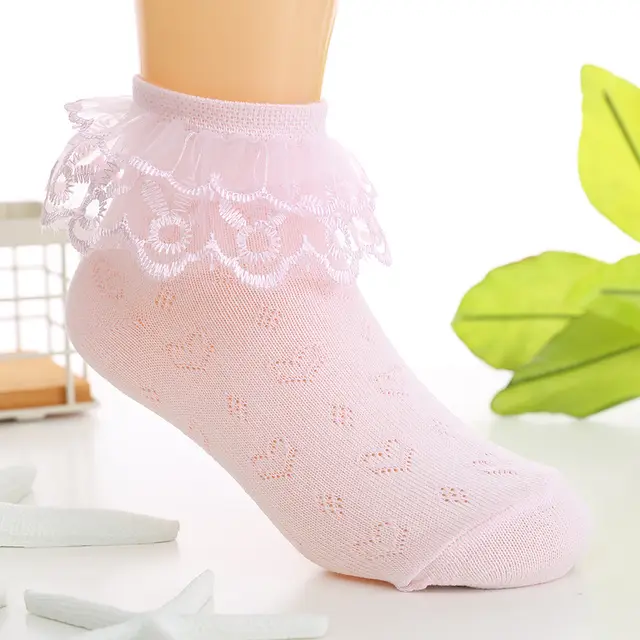 Breathable Summer Thin Mesh Student Socks Pink - Shop at LoveMi