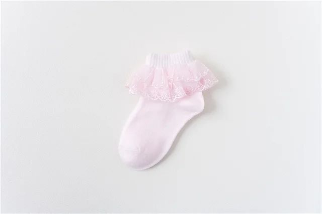 Mid Tube Winter Lace Atin Dance Princess Socks Pink - Shop at LoveMi