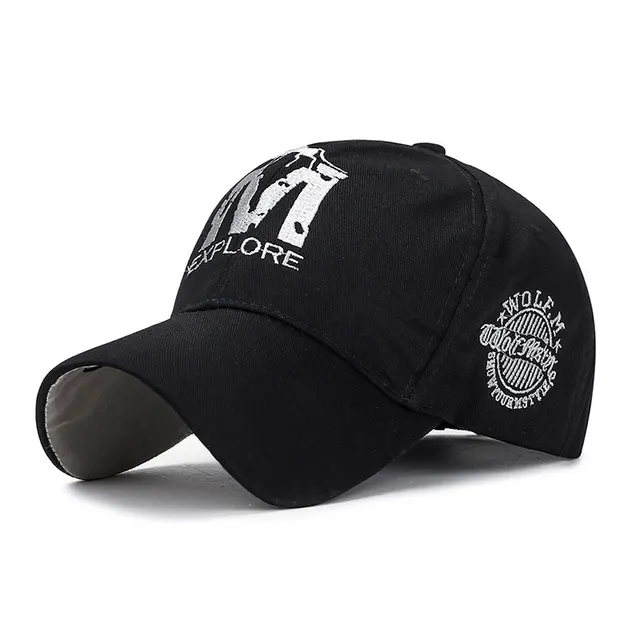 Embroidered M Wolf Baseball Spring Casual Men And Women Black - Shop at LoveMi