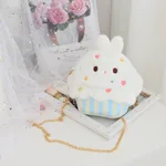 Love Rabbit Plush Bag Cartoon Cute Girl - Metal Chain