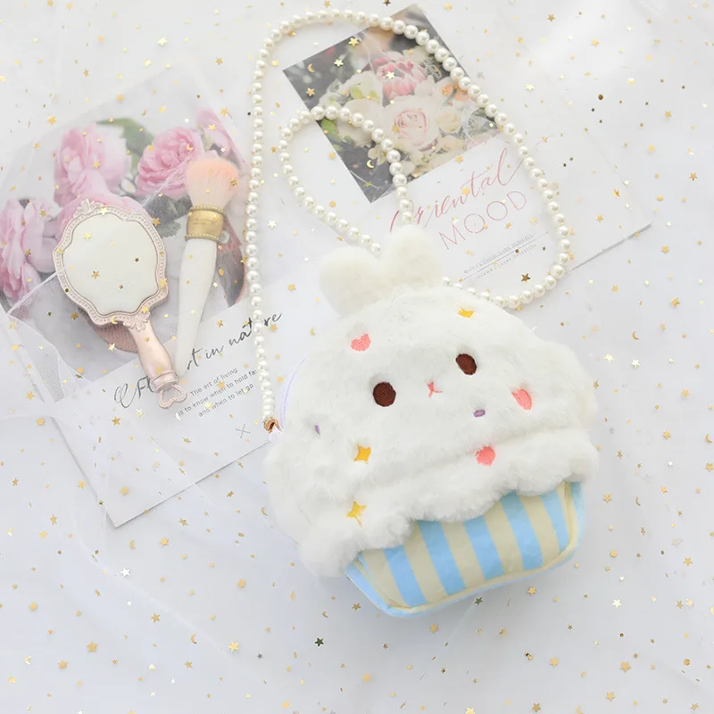 Love Rabbit Plush Bag Cartoon Cute Girl - Pearl Chain - View 1