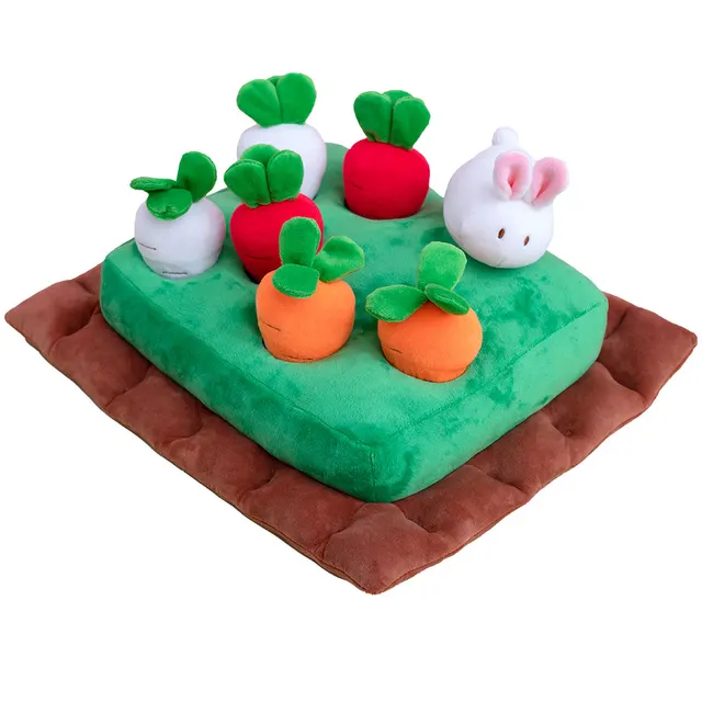Pet Pull Radish Chick Gopher Hide And Seek Plush Toy Carrot Rabbit - Shop at LoveMi