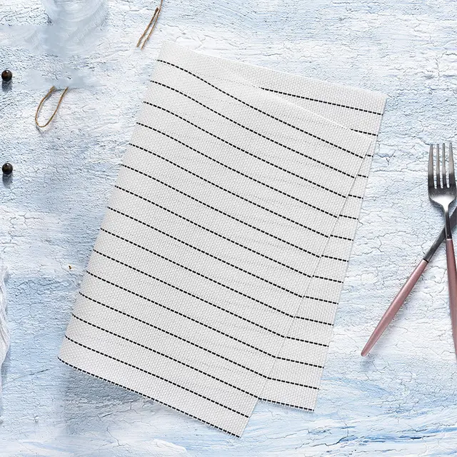 Plastic Potholder Table Mat Western Placemat Black Lines On White2 - Shop at LoveMi
