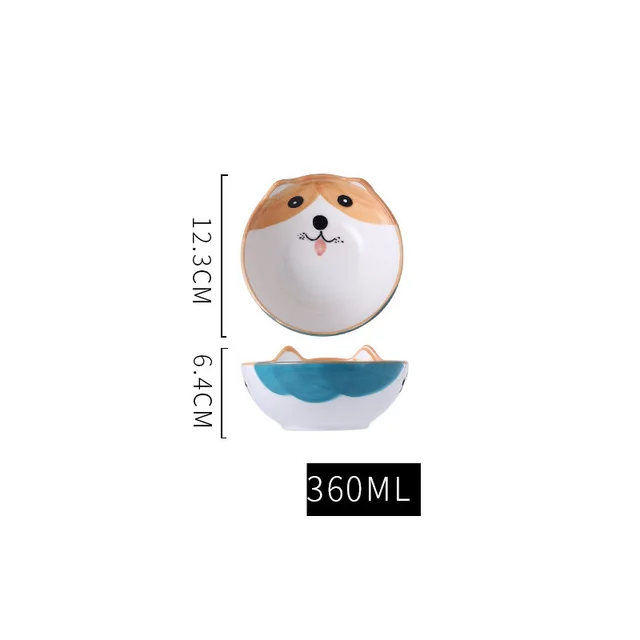 Corgi Dog Bowl Ceramic Large Anti Tip 5Inch Corgi Bowl - Shop at LoveMi