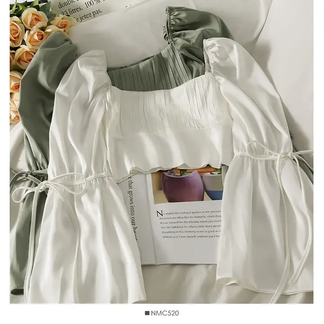 French Short Cropped Umbilical One shoulder Clavicle Top Women White - Shop at LoveMi