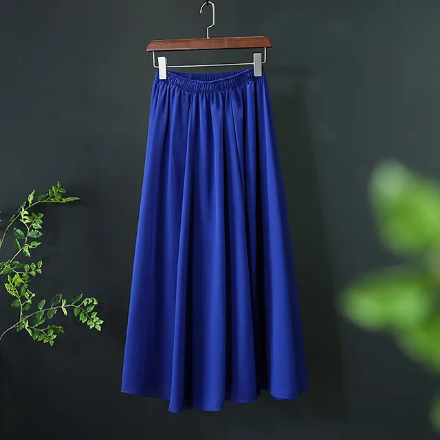 Ladies Chiffon Beach Mid length Skirt Blue - Shop at LoveMi