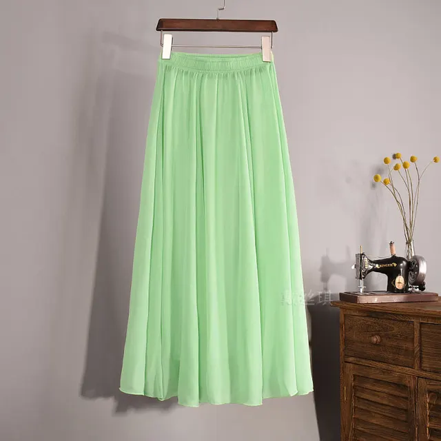 Ladies Chiffon Beach Mid length Skirt Verdant - Shop at LoveMi