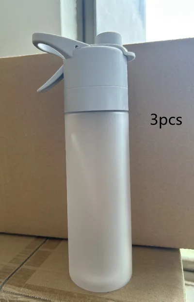 Spray Water Bottle For Girls Outdoor Sport Fitness Water Cup Large Capacity Spray Bottle Drinkware Travel Bottles Kitchen Gadgets White 3Pcs - Shop at LoveMi