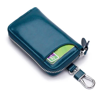 Fashion Multi function Car Key Bag Lady Card Holder Blue - Shop at LoveMi