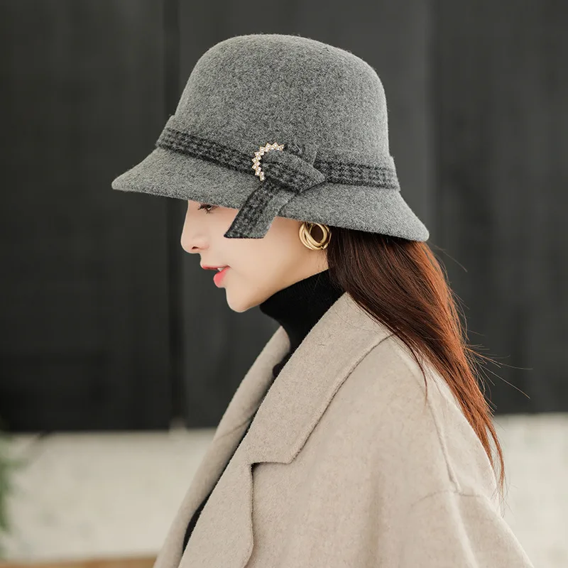 Wild Basin Hat Mother Warm Fisherman Retro Elegant - Grey