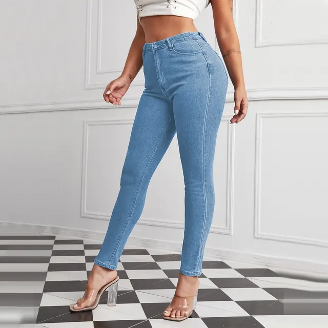Women's High Waist Sexy Tight Pants Light Blue - Shop at LoveMi