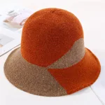 Fashion All-match Temperament Wool Fisherman Hat - Orange