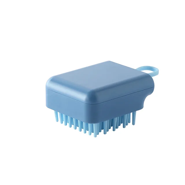 Pet Dog Cat Bath Brush Comb Multifunctional Brush Hair Fur Grooming Massaging Washing Comb Wet And Dry Remove Hair Knots Blue - Shop at LoveMi
