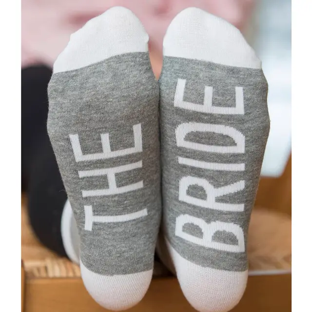 Wedding Party Bridesmaid Bride Cotton Socks Offwhite - Shop at LoveMi