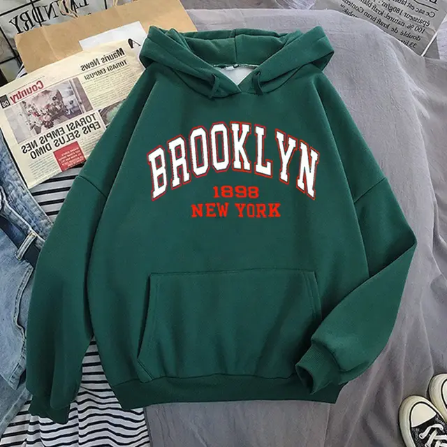 Printed Sports Plus Fleece Hooded Sweatshirt 15 Style - Shop at LoveMi